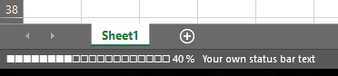 ‡‡‡‡‡‡‡‡------------ 40 %   Your own status bar text